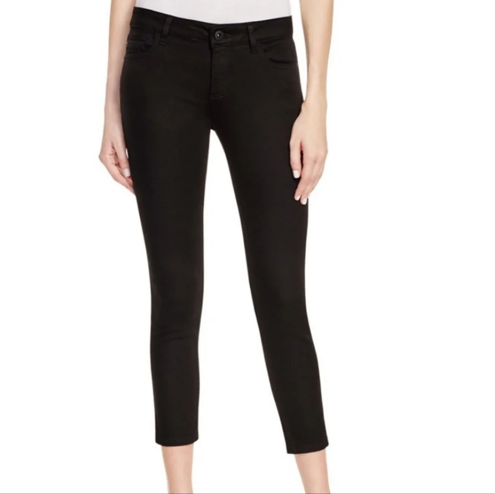 NWT DL1961 Florence Cropped Jeans 27 Mid Rise Skinny Black